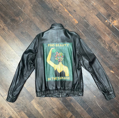 "Find Beauty" Leather Jacket