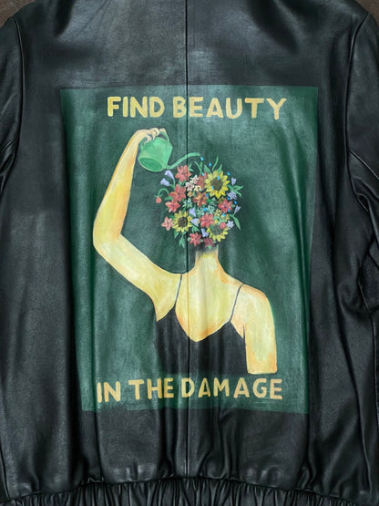 "Find Beauty" Leather Jacket