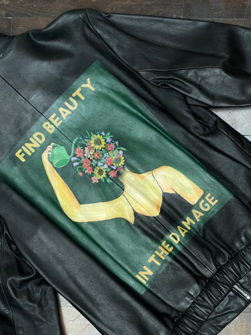 "Find Beauty" Leather Jacket