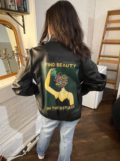 "Find Beauty" Leather Jacket